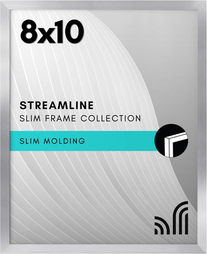 Americanflat 24x36 Poster Frame with Polished Plexiglass - Streamline Collection - Thin Border Picture Frame for Wall Display - Hanging Hardware Included - Black - Colors B