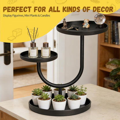 Cake Stand Rustic Industrial Wood Round Cupcake Stands Cake Stand Set of 3 Dessert Table Display Set Serving Tray Decoration for Birthday Celebration Party Baby Shower