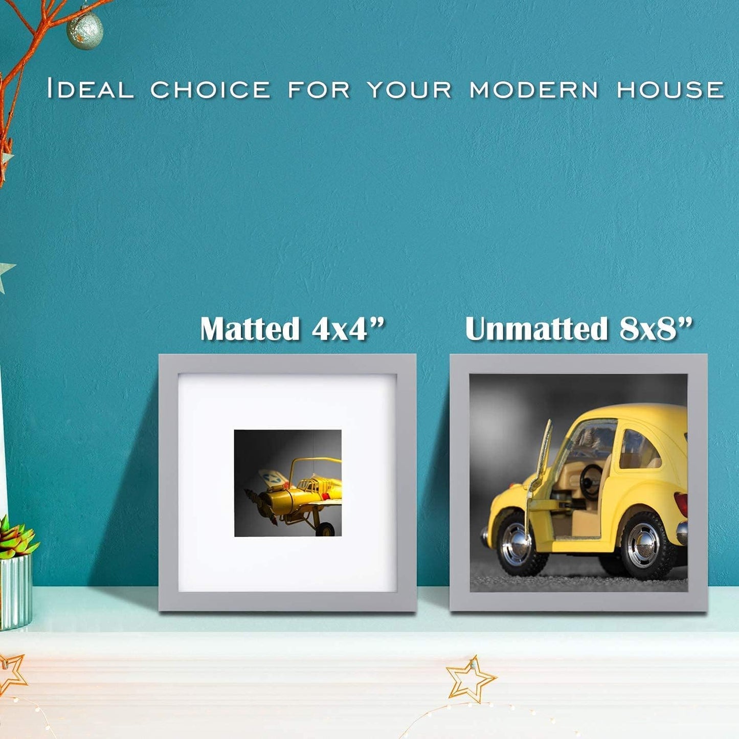 Egofine 12x16 Picture Frame Black, Covered by Plexiglass Made of Solid Wood, Display Pictures 9x12 and 11x14 with Mat or 12x16 Without Mat, for Wall Mounting Photo Frame - Colors A