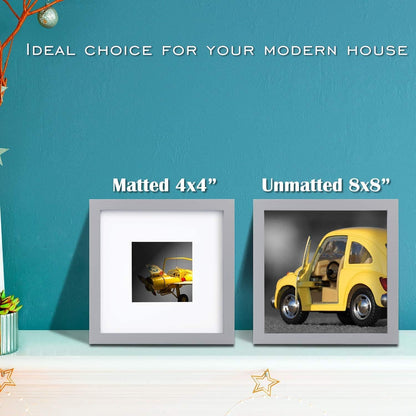 Egofine 12x16 Picture Frame Black, Covered by Plexiglass Made of Solid Wood, Display Pictures 9x12 and 11x14 with Mat or 12x16 Without Mat, for Wall Mounting Photo Frame - Colors A