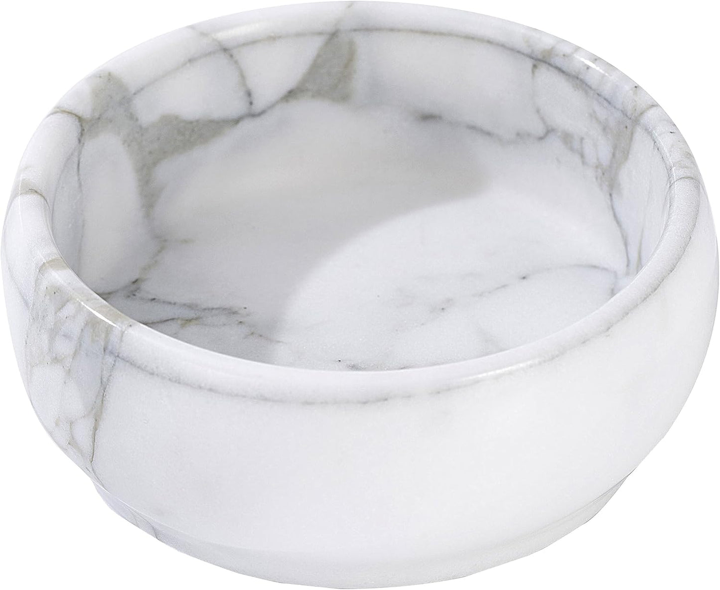 4.72 Inch Small Decorative Bowls, Natural Marble Decorative Bowls for Home Decor, Key Bowl, Coffee Tables Centerpiece, Soap Serving Bowl, Incense Burner, Smudge Bowl