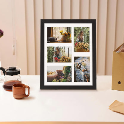 DUENPY 14x26 Collage Picture Frame 4x6 Collage Picture Frame Displays Twelve 4x6 inch Photos Available Horizontal Wall Mounting Display and Vertical Black - Colors A