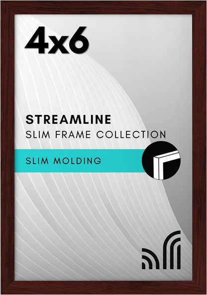 Americanflat 24x36 Poster Frame with Polished Plexiglass - Streamline Collection - Thin Border Picture Frame for Wall Display - Hanging Hardware Included - Black - Colors A