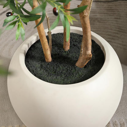 VeriNatural 8FT Artificial Ficus Tree, Indoor Faux Ficus Plant with Realistic Leaves & Natural Wood Trunk, 8ft Tall, Green, All Seasons, Perfect for Living Room Home Decor
