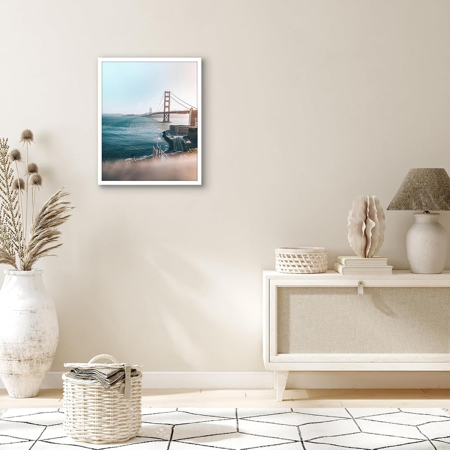 Americanflat 24x36 Poster Frame with Polished Plexiglass - Streamline Collection - Thin Border Picture Frame for Wall Display - Hanging Hardware Included - Black - Colors D