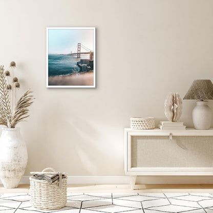 Americanflat 24x36 Poster Frame with Polished Plexiglass - Streamline Collection - Thin Border Picture Frame for Wall Display - Hanging Hardware Included - Black - Colors D