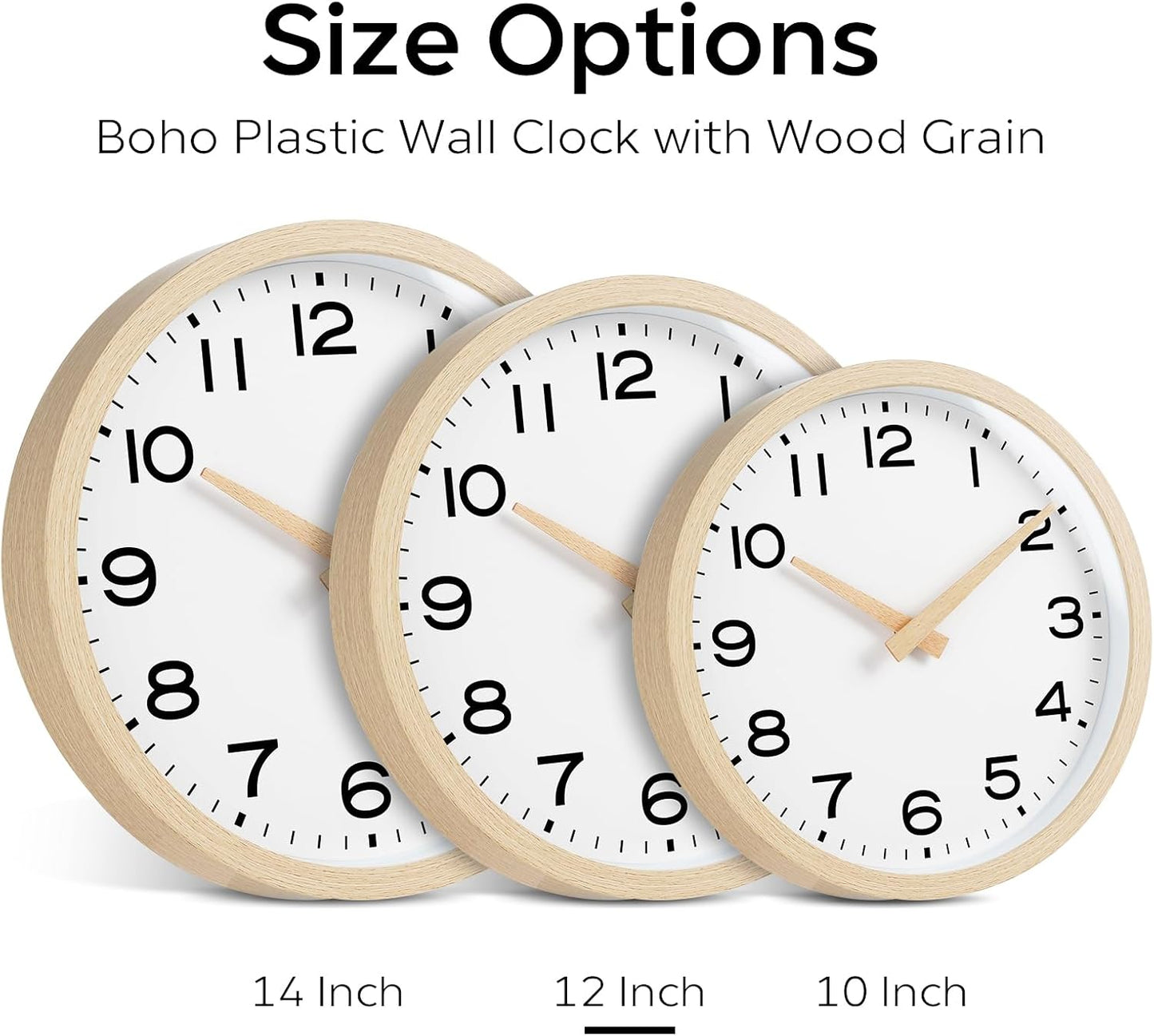 AKCISOT Wall Clock, Modern Small Wall Clocks Battery Operated 8 Inch, Silent Non-Ticking Analog Classic for Office, Home, Bathroom, Kitchen, Bedroom, School(Black)