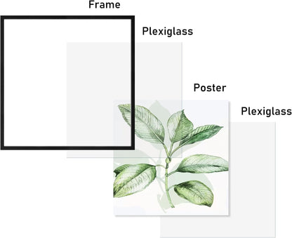 CORE ART 8x10 Floating Picture Frame,Double Plexglass Floating Frame for 5x7,4x6 Pictures,Wall or Tabletop Display,Black