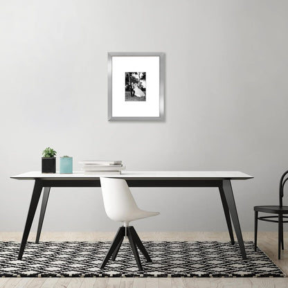Americanflat 11x14 Picture Frame with Shatter-Resistant Glass - Use as 5x7 Frame with Mat or Display 11x14 Photo Without Mat - Signature Collection - Picture Frames for Wall Display - Black