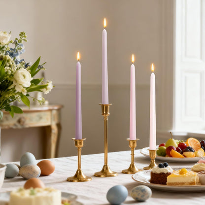 Viyffo Taper Candles, 10 Inch, 4 Pack, Olive Glow – Unscented, Dripless & Smokeless Design, Up to 8 Hour Burn – Long Tall Taper Candlesticks for Wedding, Dinner & Home Decor