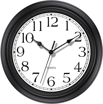 Foxtop Retro Silent Non-Ticking Round Classic Clock Quartz Decorative Battery Operated Wall Clock for Living Room Kitchen Home Office 12 Inch (Bronze)