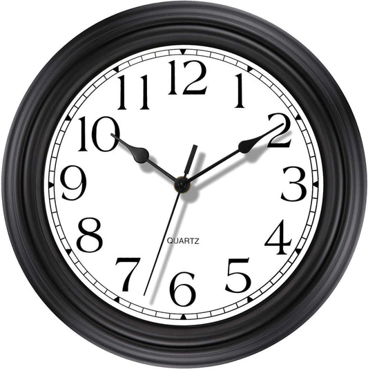 Foxtop Retro Silent Non-Ticking Round Classic Clock Quartz Decorative Battery Operated Wall Clock for Living Room Kitchen Home Office 12 Inch (Bronze)