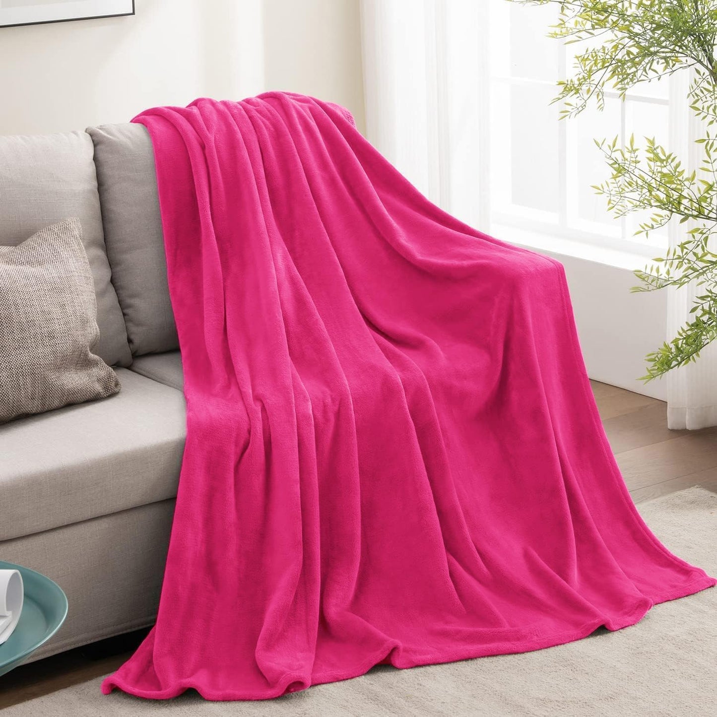 BEDELITE Fleece Blanket Black Throw Blankets for Couch & Bed, Luxury Plush Cozy Fuzzy Blanket 50x60 inches, Super Soft Warm Lightweight Throw Blanket for Travel Camping - Colors A
