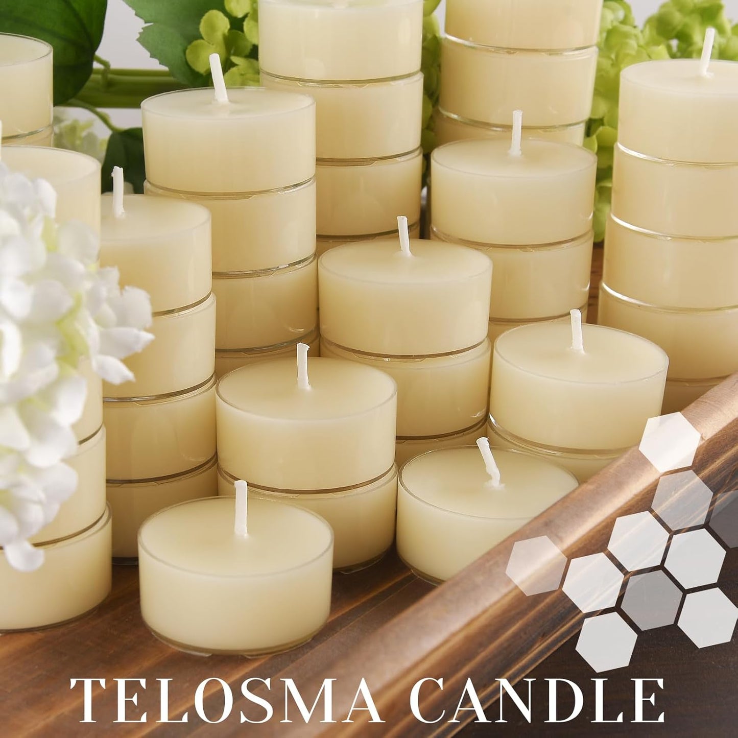 Natural Yellow Beeswax Tealight Candles - 12pcs - Organic Candle Natural Scent Smokeless Clean Burning