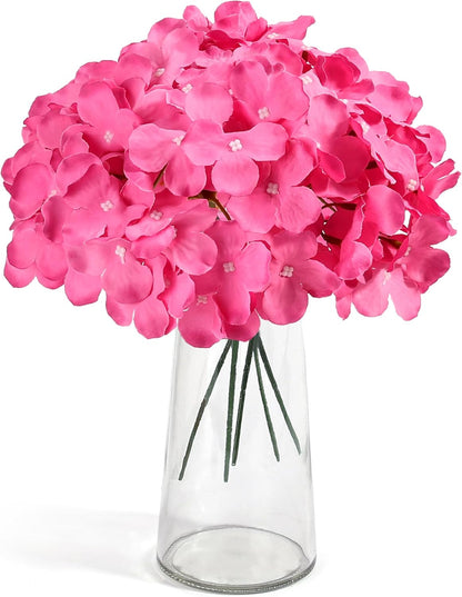 Auihiay 64 PCS Artificial Hydrangea Flowers, Silk Hydrangea Full Flowers Heads with Stems for Wedding Centerpieces, Home, Garden, Baby Shower, Party Decoration (Ivory)