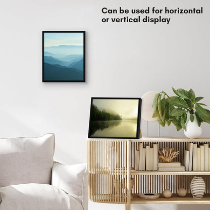 Americanflat 24x36 Poster Frame with Polished Plexiglass - Streamline Collection - Thin Border Picture Frame for Wall Display - Hanging Hardware Included - Black - Colors A