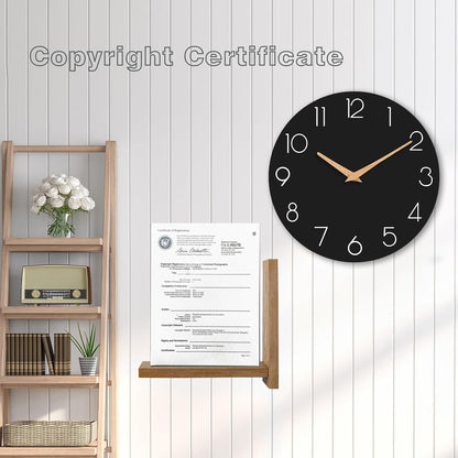 cicininc Wall Clock, Gray Silent Non-Ticking, Decorative Battery Operated Wall Clocks for Bedroom, Kitchen, Home, Office, School, Hotel (8 Inch)