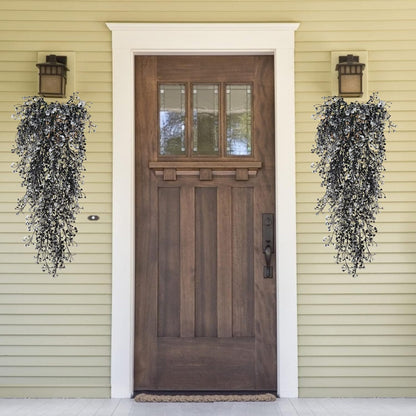 RECUTMS Fake Hanging Plants Artificial Ferns for Outdoor Hanging Faux Plants Vine Ivy Faux Fern Hanging Vines Wall Plants for Home Garden Party Wedding Decor (White 4P)