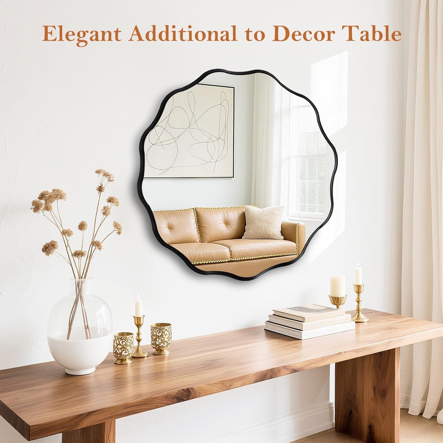 Fabuday Black Circle Mirror for Wall 20 inch - Round Mirrors for Bathroom, Entryway, Living Room, Hallway, Bedroom Decor, Small Matte Framed