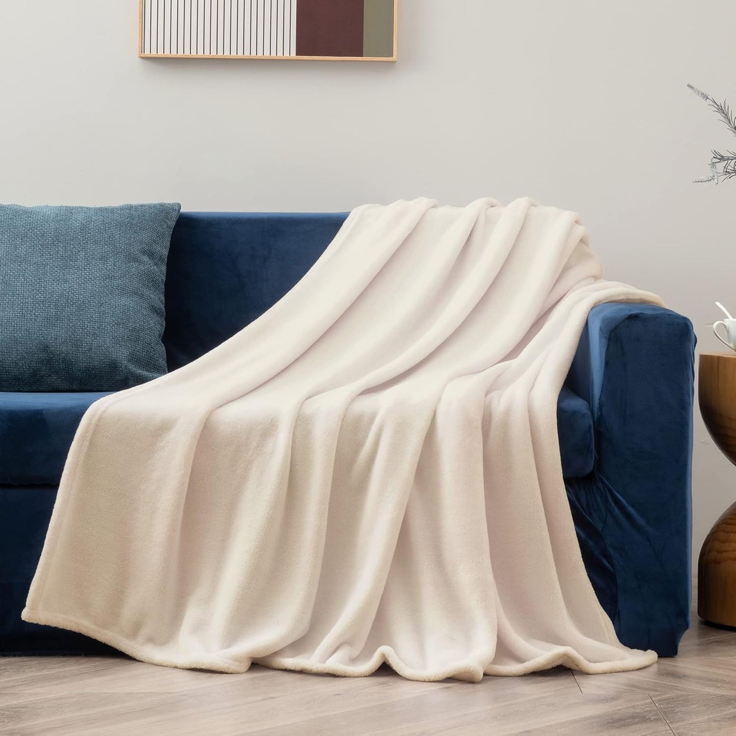 BEDELITE Fleece Blanket Black Throw Blankets for Couch & Bed, Luxury Plush Cozy Fuzzy Blanket 50x60 inches, Super Soft Warm Lightweight Throw Blanket for Travel Camping - Colors A