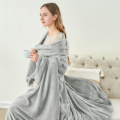 BEDELITE Fleece Blanket Black Throw Blankets for Couch & Bed, Luxury Plush Cozy Fuzzy Blanket 50x60 inches, Super Soft Warm Lightweight Throw Blanket for Travel Camping - Colors A