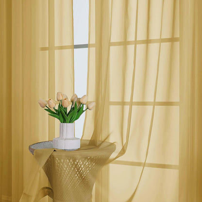 Chyhomenyc Sheer White Valances for Windows 2 Pack, Small Window Curtains for Living Room Bathroom Cafe Laundry Basement, Modern Top Dual Rod Pocket Voile Curtain, 42W x 14L inches, White - Colors C