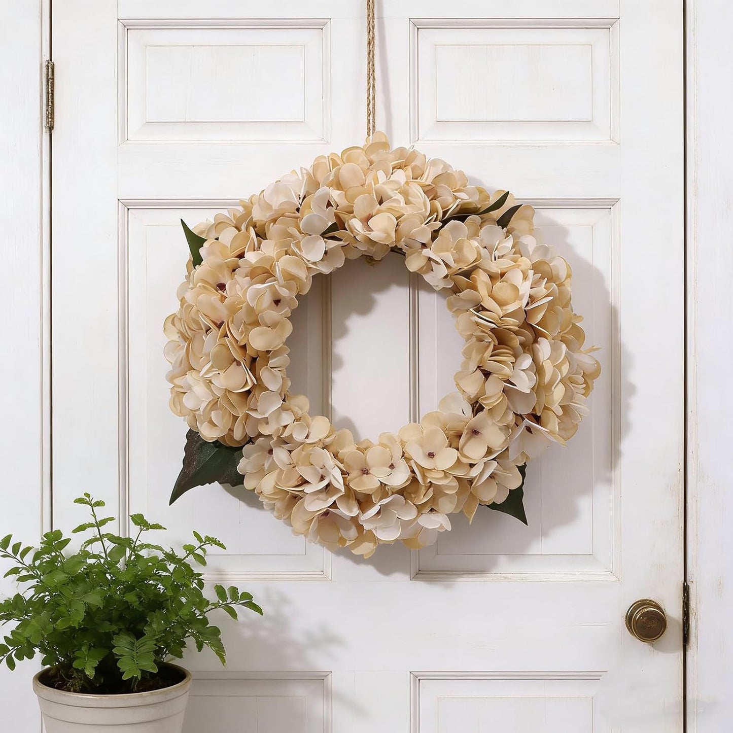Kimura's Cabin 6pcs White Hydrangea Artificial Flowers Silk Fake Hydrangeas Faux Hydrangea Flowers with Stems for Wedding Bouquets Arrangement Home Table Centerpieces Baby Shower Party Decoration
