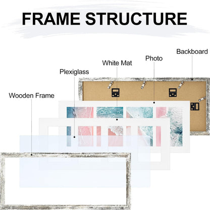Vittanly 11x14 Collage Picture Frame, Displays 5Pcs 4x6 Pictures with Mat or 1Pcs 11x14 without Mat for Wall Mounting, Picture Frames Collage Wall Decor in Black, 1 Pack