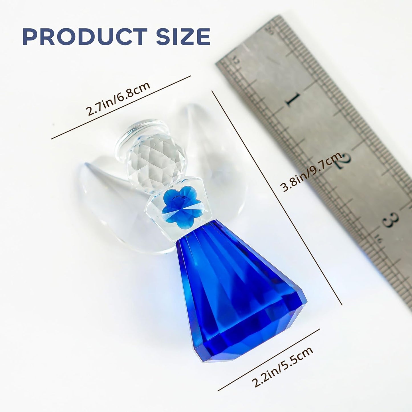 HDCRYSTALGIFTS 3.3'' Crystal Bird Figurine Collectible Art Glass Animal Figurines Table Home Decor Paperweight Valentine’s Day for Women