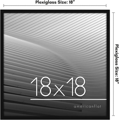 Americanflat 24x36 Poster Frame with Polished Plexiglass - Streamline Collection - Thin Border Picture Frame for Wall Display - Hanging Hardware Included - Black - Colors C