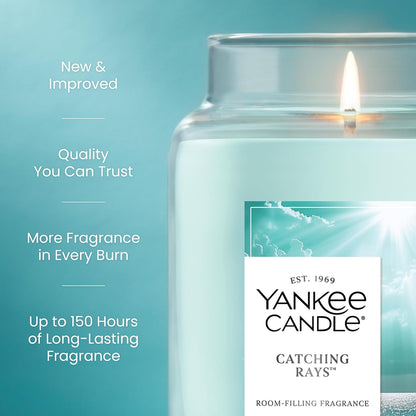 Yankee Candle Ocean Air Scented Candle, 22oz Large Jar with up to 150 Hour Burn Time, Giftable