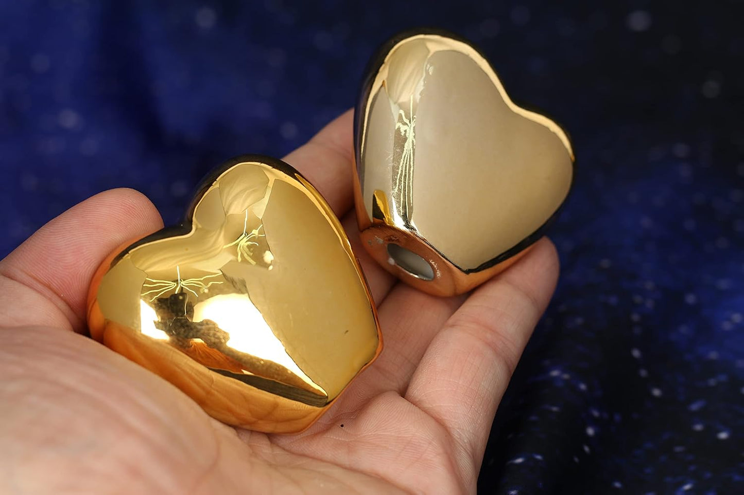 2 Pieces Gold Small Animal Statue Moon Statue Decor Modern Style Ceramic Moon Figurines Statues for Home Decor Accents Living Room Office Table Bookshelf Desk Bedroom Decorative Objects