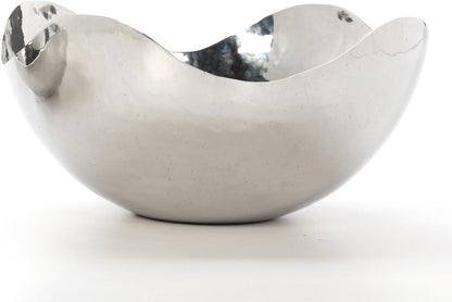 Hosley 5.75 Inch Diameter Silver Finish Metal Bowl, Ideal for Potpourri, LED Candles, Weddings, Special Events, Center Pieces, Craft. Use Decor to Coordinate O3