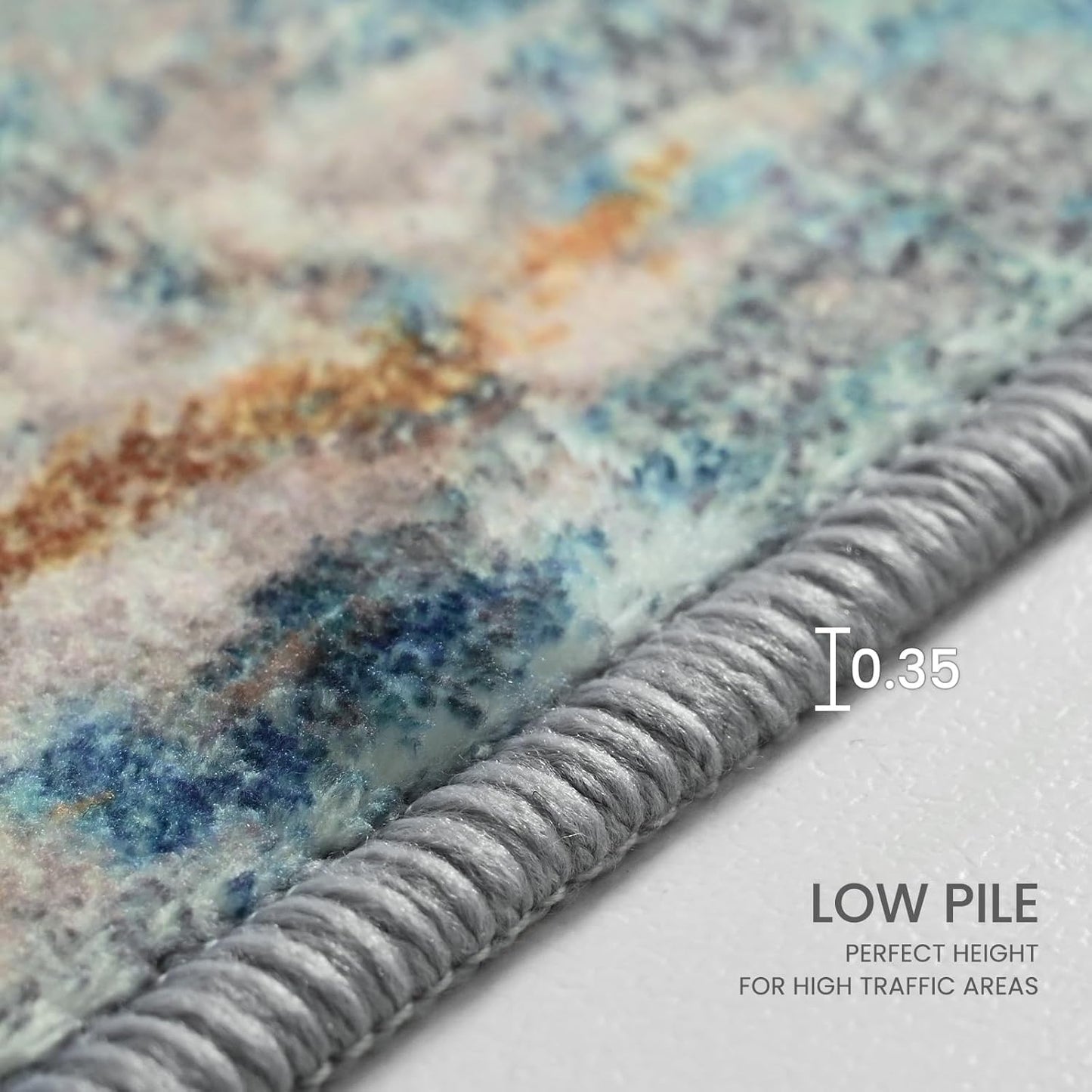 Ompaa 2x6 Rug Runners for Hallways Kitchen Runner Rug Non Slip Washable Grey Long Runner Rugs with Rubber Backing Soft Abstract Carpet Runner for Hallways, Kitchen, Bedroom, Bathroom, Entryway - Colors A