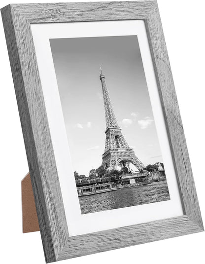upsimples 5x7 Picture Frame Set of 10, Display Pictures 4x6 with Mat or 5x7 Without, Multi Photo Frames Collage for Wall or Tabletop Display, Black