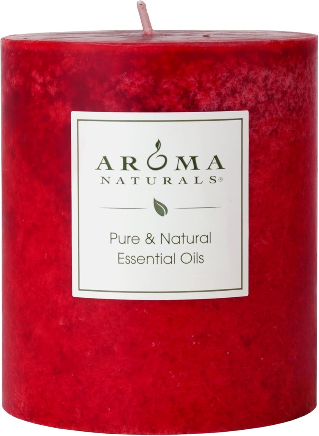 Aroma Naturals Essential Oil Orange and Lemongrass Scented Pillar Candle, Ambiance, 2.5 inch x 4 inch, Yellow