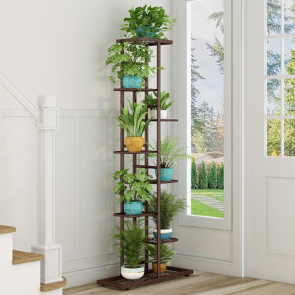 LINZINAR Plant Stand Indoor Outdoor Corner 4 Tier Metal Plant Shelf Patio Plant Rack for Garden Corner Balcony Living Room