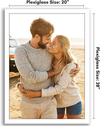 Americanflat 16x20 Picture Frame with Polished Plexiglass - Black Picture Frame - Wide Photo Frames Made of Engineered Wood for Vertical or Horizontal Wall Display - Epic Collection - Black - Colors A