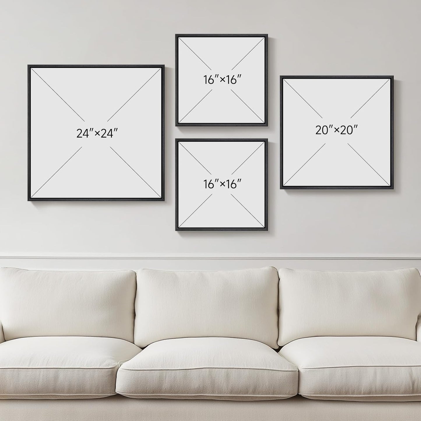 Framed Boho Black and White Brown Modern Abstract Wall Art for Living Room, Set of 6 Bohemian Wall Hanging Artwork, Minimalist Sun Geometric Pictures for Bedroom Office Bathroom Wall Decor 11x14 Inch