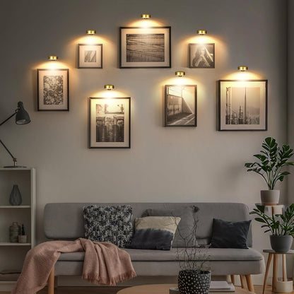 Arixinks 3PACK Picture Light Battery Operated with Remote, Painting Light for Wall Art with 3 Lighting Colors Dimmable, LED Art Display Accent Light on Wall for Poster Dartboard Frame Portrait Black
