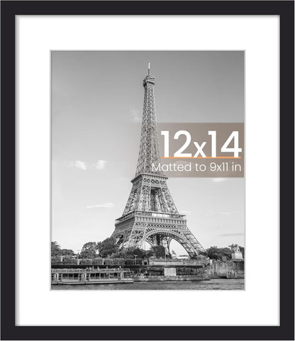 upsimples 8x10 Picture Frame, Display Pictures 5x7 with Mat or 8x10 Without Mat, Wall Hanging Photo Frame, Black, 1 Pack - Colors B