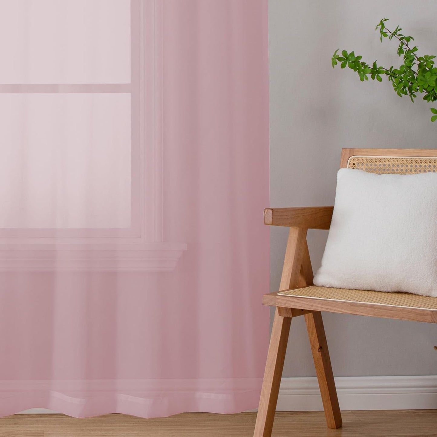 Chyhomenyc Sheer White Valances for Windows 2 Pack, Small Window Curtains for Living Room Bathroom Cafe Laundry Basement, Modern Top Dual Rod Pocket Voile Curtain, 42W x 14L inches, White - Colors C