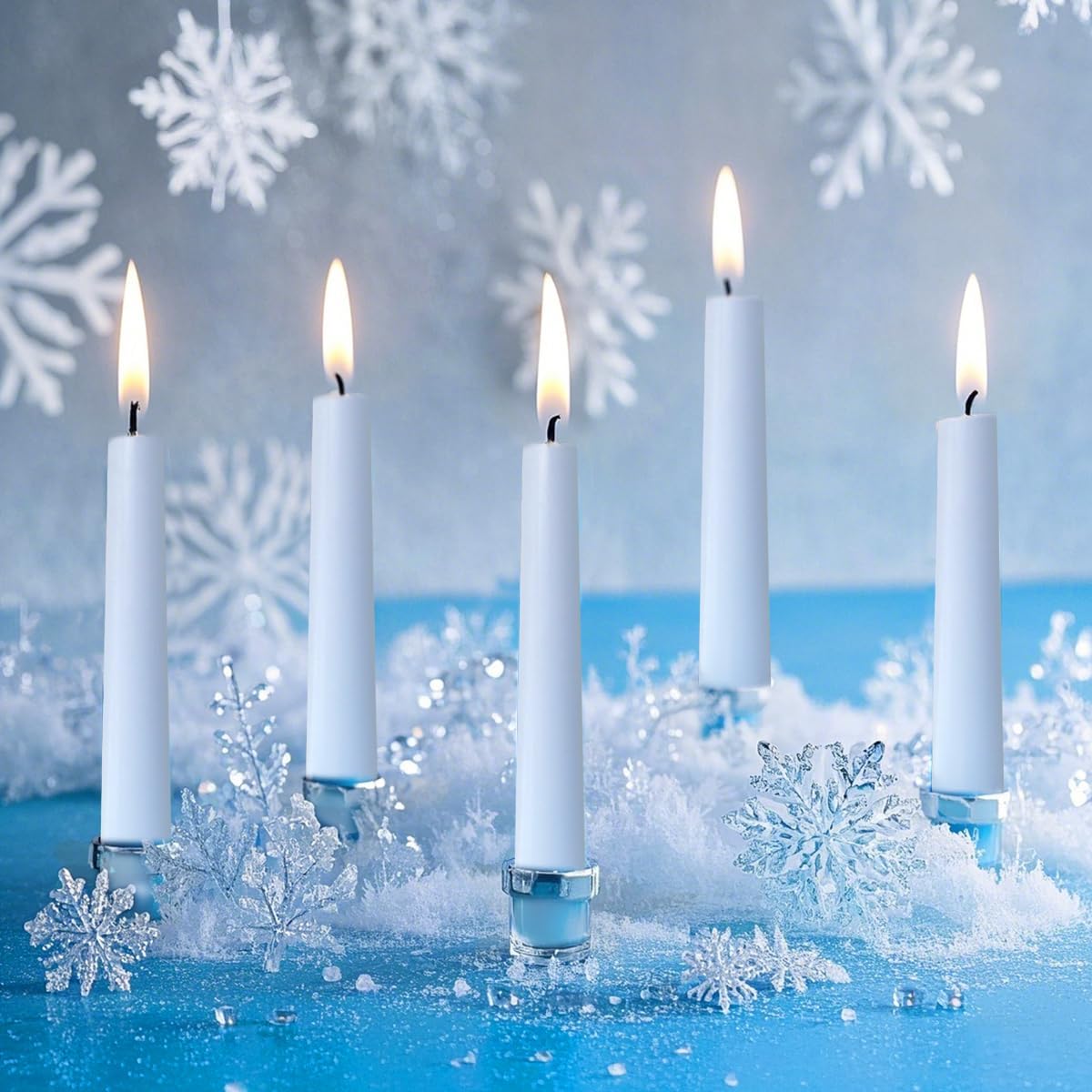 12-Pack Olive Green Taper Candles, 10 Inch Unscented Dripless Candlesticks, Long-Lasting Burn Time of 7-8 Hours, Perfect for Christmas Home Décor Spring and St. Patrick's Day
