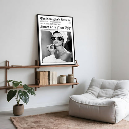Framed Black And White Retro Newspaper Wall Art ItS Already Yours Universe Quote Poster Trendy Positive Inspirational Wall Decor for Bedroom Office Apartment Dorm Affirmation Canvas Print 8x12inch