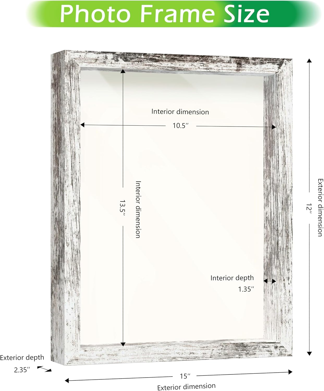 FrameWorks 11” x 14” Dark Oak Wooden Shadow Box Frame – Display Case with Soft Felt Back, Memory Box with Tempered Glass, Display Box with Elegant White Ball Push Pins, Wooden Flower Box