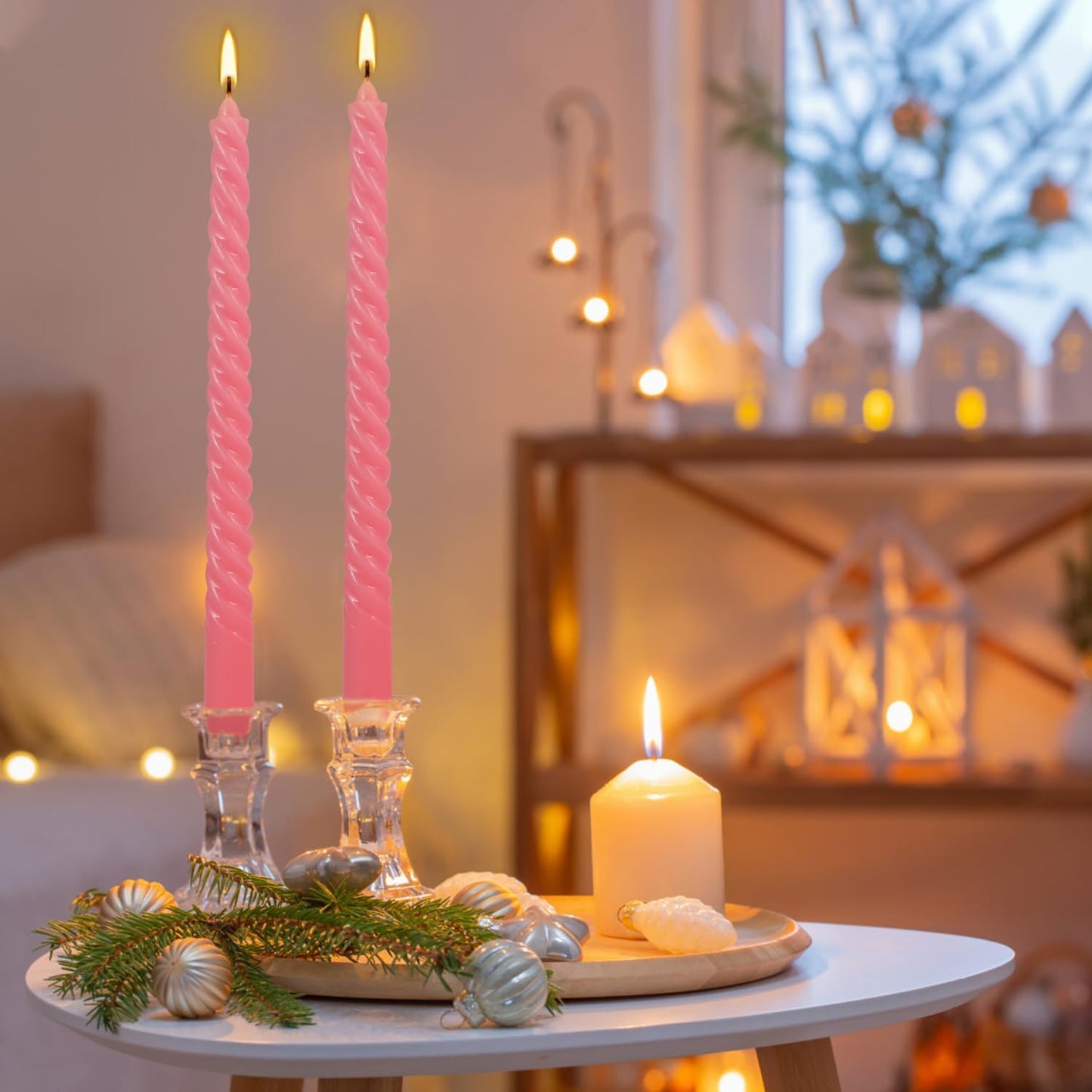 30-Pack 10-Color Taper Candles - 10 Inch Dripless & 10-Hour Burn｜Wedding/Birthday/Home Decor with Premium Wax