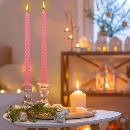 30-Pack 10-Color Taper Candles - 10 Inch Dripless & 10-Hour Burn｜Wedding/Birthday/Home Decor with Premium Wax