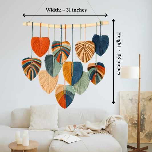 Boho Wall Decor - Large Macrame Wall Hanging - Boho Bedroom Decor - Tapestry for Bedroom - 31x39 inches