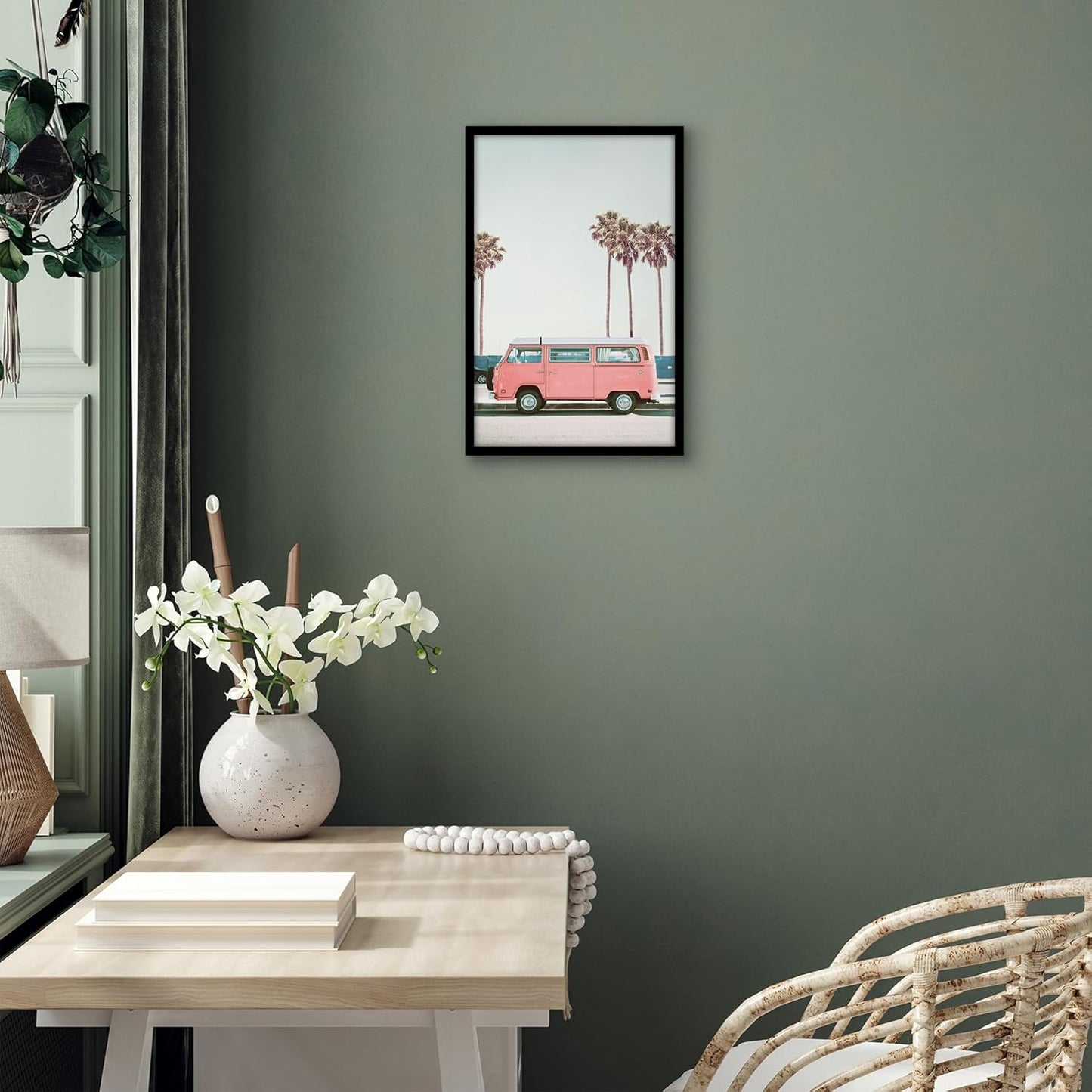 Americanflat 24x36 Poster Frame with Polished Plexiglass - Streamline Collection - Thin Border Picture Frame for Wall Display - Hanging Hardware Included - Black - Colors A