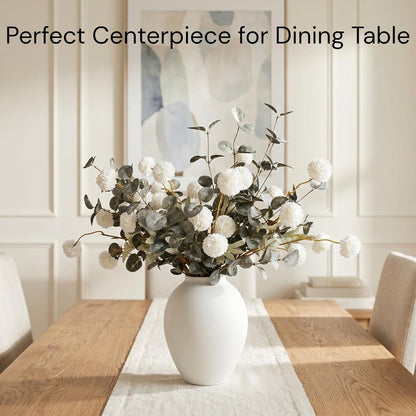 100pcs Artificial Flowers Arrangement With Vase Included, Dining Table Centerpiece Decorations, Fake Flowers in Vase, Dried Pampas Grass Floral Centerpieces, Coffee Table Decor, Centro de Mesa